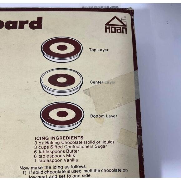 Vintage 1983 HOAN Checkerboard Cake Set Round Pan - Picture 8 of 10